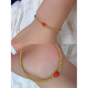 GUIG boutique pure 18k gold beads, gold loose beads, round beads, small gold beads, rice beads, spaced beads, diy handmade jewelry, whole body 18k gold, you will get 10% off if you get a fake one.