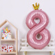 
Domeiyi birthday scene arrangement girl digital birthday balloon props atmosphere arrangement children party decoration pink 7