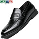 
CARTELO men's leather shoes soft sole foot cover business casual shoes loafers breathable one-foot leather shoes men 9906 black 43