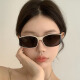 
Lekali sunglasses men and women sunglasses driving internet celebrity taking photos fishing square frame curved new cat eyes showing small retro curved sunglasses [white] + cross button box