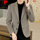 Pierre Cardin fashion men's autumn and winter woolen suits trendy business high-end casual thickened woolen men's small suit jacket black 165/M suitable for 95-105Jin Jin equals 0.5 kg