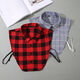 Duoxian Herren gefälschter Kragen neue Baumwollplaid formelle Bekleidungsbank Dekorative Hemdkragen Herbst- und Wintersteuerprofi gefälschter Kragen Einfacher grauer Plaid 3890-120jin [Jin gleich 0,5 kg]