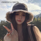 CHANEELR / KARITH sun protection hat for women 2025 new summer denim big head circumference sun hat birthday niche gift for girlfriend and wife black single size