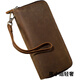 
GPHF Japanese original leather long double zipper wallet for men multi-card cowhide retro clutch genuine leather large capacity