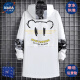 NASALIKE official trendy brand mid-length windbreaker jacket men's spring and autumn winter large-size hooded jacket student graffiti plus velvet jacket N73 white (spring and autumn style) XL (168-175cm 120-140Jin[Jin equals 0.5 kg])