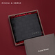 Cinvai/Krose Offizielle Website Kleiner C/K Wallet Herren Kurzschicht Cowide Wallet Wallet Echtes Leder Multi-Card-Tasche Geburtstagsgeschenk für Freund CK Wallet-Black [Geschenkbox Rafia + Geschenktasche]