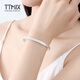 TTMIX imitation diamond platinum bracelet for women pt950 baby's breath platinum bracelet oval bracelet push button 56mm weight 17.58g width 5.1mm