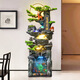 Botianxuan Fengshui Wheel Rockery Flowing Water Fountain Living Room Fish Tank Humidifier Decoration Huge Mountain Ornament Circulating Water View Floor 9923 Small 45*33*108cm