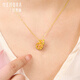 Shipulin 18K gold pendant gourd Fulu women's fashion gourd pendant for girlfriend's birthday gift 18K yellow gold about 0.5-0.52g