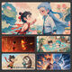 Nezha Mouse Pad Ao Bing Extra Large Office Office Office épaissis de clavier E-Sports personnalisé Maison de souris 13751 sous-marin et AO Bing 1000 * 500 * 5 mm