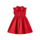 
ASK JUNIOR Girls' Skirt 2025 Summer Thin Small Children's Lace Sleeve Solid Color Sweet Princess Dress Red 130