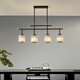 
Recalling the past Crystal New Chinese Restaurant Chandelier Chinese Style Rectangular Lamp Modern Simple Home 56-Head Chinese Restaurant Chandelier 7029-3 Heads/Black + Round Lamp Shade
