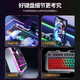 Forerunner True Mechanical Feel Keyboard and Mouse Set E-Sports Gaming Computer Wired Wireless Pad Keyboard and Mouse Three-piece Set Silver Ice Blue Light