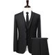 GOKU suit suit men's black business men's suit high-end gentleman professional formal suit three-piece job interview work black two-button suit + shirt + pants + tie 175A (134-143Jin Jin equals 0.5 kg)