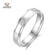 Aido diamond pt950 platinum ring for men and women, romantic Roman numeral platinum pair ring, glossy simple plain ring ring 9#, about 4.20 grams, according to the real hair, the more will be removed and the less will be replenished.