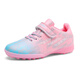 Viapi football shoes for children tf broken nails for girls professional primary school students training medium and large boys children grass sneakers W6195 pink broken nails 36 standard sports shoes size