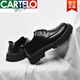Zapatos de cuero de cartelo Business de cuero otoño para hombres tendencia informal de hombres británicos versátiles de cabeza grande draver gruesas zapatos clímax negro 6626 cuatro temporadas 41 calzado de cuero estándar tamaño