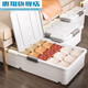 Huixiang under-the-bed storage box household flat pulley drawer-type clothes quilt plastic organizer under-bed box storage box one meter one meter thickened large Yabai (100*50*13.8)