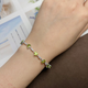Muchin 4.9 carat peridot bracelet women's fashion jewelry 925 silver inlaid with natural colored gemstone jewelry gemstone bracelet olive