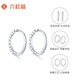 Liuguifu Jewelry Platinum Earrings Women's PT950 Imitation Diamond Earrings Birthday Gift 1.95g