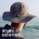Pelliot outdoor sun protection hat spring and summer fisherman mountaineering hat men and women folding sunshade travel fishing hat 1622 khaki
