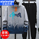 
Aipinyi Ge 2025 Spring and Autumn Style Teenagers Junior High School College Students Half-Tree Neck Sweater Sports and Casual Suit Boy Trendy Blue Suit (Woman + Pants) 693 M Recommended height 155-160cm