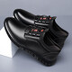 Counter men's shoes, trendy leather shoes, high-quality leather casual sports high-end versatile outdoor soft sole comfortable and breathable TY-882 black 44