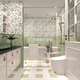 Elfe de pomme Elfe de pomme 400x800 Nyonya Style Soft Flower Flower Tiles French Retro Kitchen Tiles de salle de bain Avocado Green H681 Installation mixte 400x800