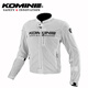 
KOMINE SAFETY/INNOVATION Summer full mesh knight jacket light weight anti-fall minimalist style motorcycle riding suit men and women JK-171 Silver 2XL