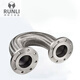 Huili custom flange metal hose 304 stainless steel soft connection bellows industrial hose DN25*300MM carbon steel method