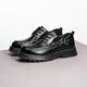 Belle men's shoes commuting business leather shoes pleated cowhide leather comfortable thick sole formal shoes A1422AM4 [pre-sale] black - single 42 (260mm)
