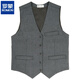 Romon middle-aged and elderly men's suit spring and autumn suit vests for elderly father loose and multi-pack casual horse clip dad's large size vest blue and black 50 sizes (suggested 90-120 Jin [Jin equals 0.5 kg])