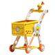 
Magic bean Shenghuo children's shopping cart small cart fruit chewyle large baby supermarket shopping mall play house toy girl hand push yellow duck [with doll + anti-roll + height adjustable