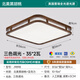 Kupfer Herzholz Yun Neues chinesisches Deckenleuchten Voller Spektrum Augenschutz Wohnzimmer Helles Mittelstil Mijia Smart Schwarzes Walnuss-Massivholz Restaurant Lampe J9898 Long 56*56 cm Volles Spektrum Drei-Farben-Dimmen