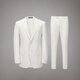 Guillaume de Mons imported wool fabric suit men's suit wedding dress haute couture formal banquet suit 2025 early summer white two-piece suit top + pants 48