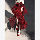 Flashing Girl (SHANDONGSHAONV) Lolita lolita Spring and Autumn Red Rose Dress Mermaid Skirt Elegant Goddess Royal Sister Ceremony Dress Birthday Skirt Mermaid Skirt S
