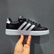 Adidas Neo Herrenschuhe 2025 Sommer neuer dreistreifen weiße Schuhe leichte Freizeitschuhe Low Top Sports Schuhe Student Board GW9196 Schwarz/Weiß 44 (270 mm)