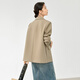 Dialogue (DUIBAI) French high-end commuter suit jacket for women 2026 spring new style small temperament casual small suit Khaki S