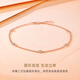 CRD Ke Laidi Spot Sparkling 18K Gold Diamond Small Bubble Bracelet Bubble Chain for Girlfriend N00216BR Rose Gold Total About 2 Minutes