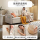 Chivas (CHEERS) fabric sofa bed integrated dual-purpose living room 2025 new small apartment straight row Chivas Regal 6305 white double
