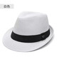 Kim sunja trendy brand new big head hat men's retro British jazz hat trendy summer breathable gentleman hat sunshade straw hat gentleman style breathable white M size small (54-56cm)