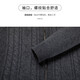 
SHANSHAN [thickened style] cardigan men's cardigan thick autumn and winter men's business casual pure wool knitted jacket Pure gray L (175/92A)