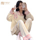Modal pajamas for women 2024 new cotton cartoon cute cardigan long sleeve trousers suit spring, autumn and winter women's home clothing SSM-3882 L [95-120Jin [Jin equals 0.5 kg]]