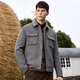 Dance with wolves [wool] jacket male winter fashionable bird grid coat men's down jacket 003 gray 175