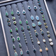 DRJEFUN Qiujia Collection 925 Sterling Silver Inlay Natural A-grade Blue Water Imperial Green Jade Earrings Earrings Earrings Ear buckle Platinum Fudou 9905