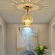 
Ancient Town Lamps Zhongshan Lamps Collection 2025 New Corridor Lighting Aisle Entrance Light European Crystal Chandelier Balcony Bedroom 9928 Gold Three-Color Light Source