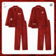 LangSha Couple Pajamas for Men and Women Winter Coral Velvet Big Red Newlywed Wedding Suit for the Year of the Zodiac Plus Velvet Home Clothes Heart to Heart Ms. M