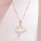 Saturday Fuhong 18K gold necklace female mermaid color gold necklace birthday gift KI064973 about 40+2cm