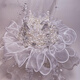 Gemälde Millennium Hochzeitsvorräte Braut Halten Blumen und Perlen Bestie-Geschenke für Hochzeits handgefertigtes DIY-Materialpaket Hochzeit Geschenke High-End Petal Shell Style Fertigprodukt ohne Rückkehr