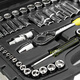 STANLEY Socket Ratchet Wrench Set Extended Adapter Rod Metric Auto Repair Set 86-piece Set 94-190-22